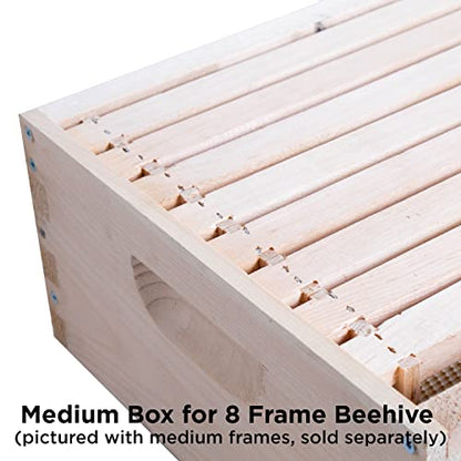 Lehman's Stoney Acres Beekeeping Beehive Box, 8 Frame Medium Assembled Super or Brood Honeybee Hive Box, Amish Made