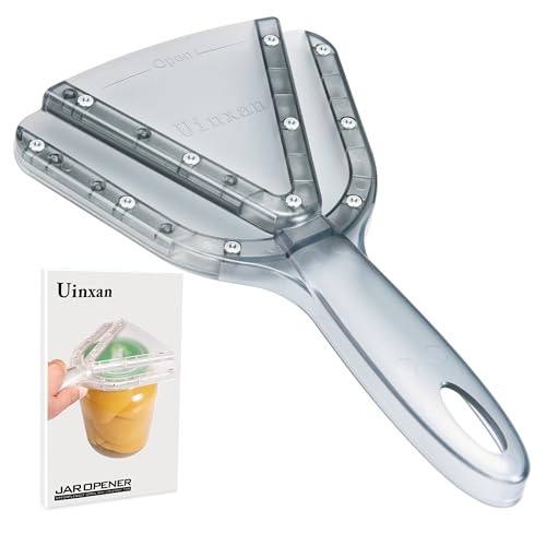 Uinxan Jar Opener for Weak Hands & Seniors with Arthritis - Handheld Manual | Effortlessly Opens Stubborn Screw Lids & Bottle Caps. 304 Stainless Steel. Durable. Patented Kitchen Gadget (Blue) - color: Blue