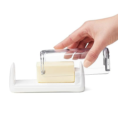 Chef’n Slice'n Store Butter Dish with Built-In Slicer Lid – Fits Long & Short Sticks, Measurement Marks Included – Keeps Butter Fresh & Ready to Slice - style: Butter