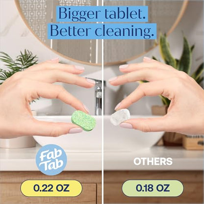 Fab Tab Bathroom Cleaner Starter Kit - Natural Cleaning Products - Household Cleaners - All-Purpose Cleaner Tablets - Plant-Based - Plastic-Free | Citrus Scent | No Harsh Chemicals