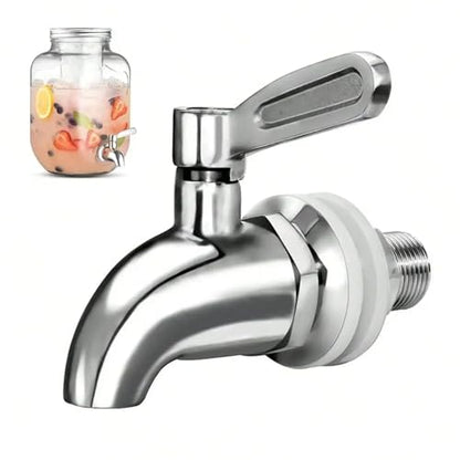 Spigot For Beverage Dispenser 2pcs Beverage Dispenser Replacement Spigot Stainless Steel Faucet Cold Beer Drink Juice Wine Barrel(T 1.6cm) - color: T 1.6cm