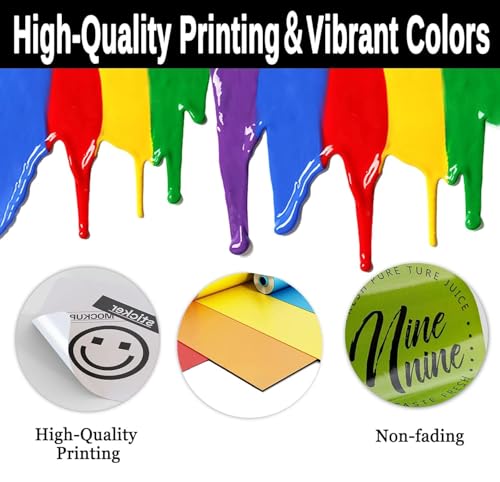Custom Stickers for Weddings, Birthdays & Businesses - Personalized Labels with Your Logo - Waterproof, Fade and Heat Resistant - Pack of 100-1000 (Custom Text, 8 Inch) - color: Custom Text, size: 8 Inch