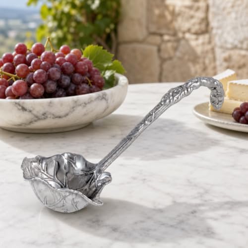 Arthur Court Grape Pattern Aluminum Serving Ladle - Elegant Punch/Soup Ladle for Entertaining - 12 Inch Long - size: 12 inches Grape