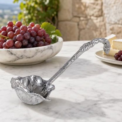 Arthur Court Grape Pattern Aluminum Serving Ladle - Elegant Punch/Soup Ladle for Entertaining - 12 Inch Long - size: 12 inches Grape