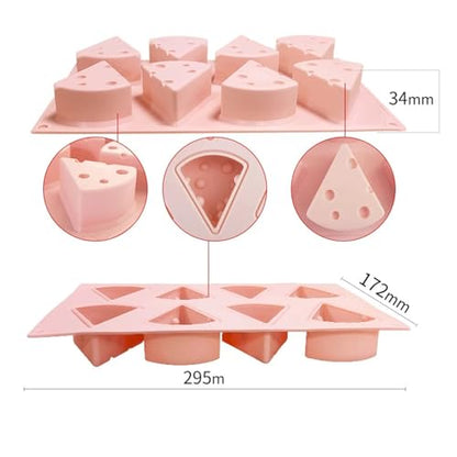 Cheese Shaped Silicone Baking Form for Mousse, Chocolate, Fudge, and Pastry, Reusable Dessert Decoration Pan for Home Kitchen(Round-m)