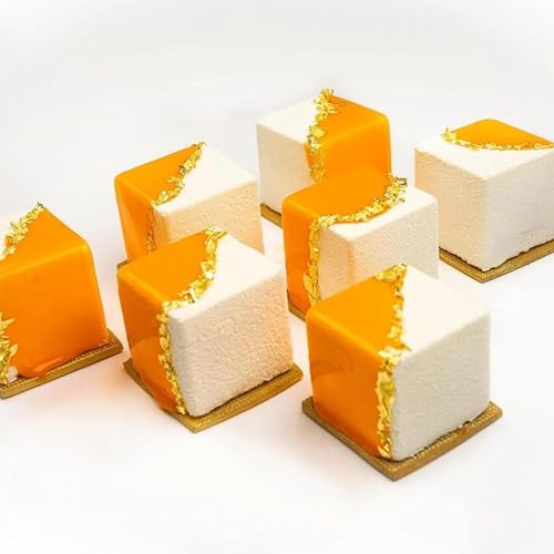 OCPO Kitchen 3D Cube Silicone Mold for Baking Mousse Cake, Square Baking Molds for Chocolate Candy Pastry Truffle Cupcake Jelly Cookie Pudding, Square Shape (15-Cavity) - style: Small Cube (15-Cavity)