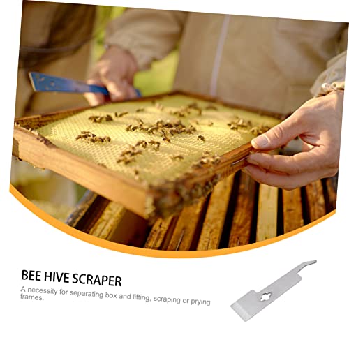 1pc Stainless Steel Beekeeping Hive Tool Lifter and Scraper Heavy Gauge Beehive Scraper for Lifting Frames and Scraping Beeswax Convenient Beekeeping Equipment for Professionals