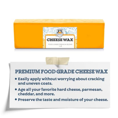 Fermentaholics Food-Grade Premium Cheese Waxes - 1 lb. – Cheesemaking Wax for Hard and Aged Cheeses – Protect and Preserve Your Cheese (1 LB Orange) - color: Orange
