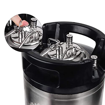 Beer Keg Relief Valve, 304 Stainless Steel Pressure Release Valve Replacement for Lock Keg Lid, 3PCS Set with Pull, Rustproof & for Home