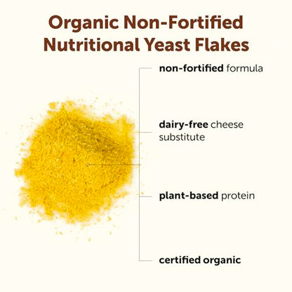 Micro Ingredients Organic Non-Fortified Nutritional Yeast Flakes, 2 Pounds | Vegan Protein, B Vitamins & Beta-glucans | Keto Friendly, Dairy Free Cheese Substitute, Non-GMO, Gluten Free