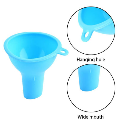 6 Pcs Silicone Funnels for Kitchen, Multi-Color Flexible Filling Small Funnels with Wide Mouth for Condiment & Liquid Transfer – Kitchen Gadgets & Accessories