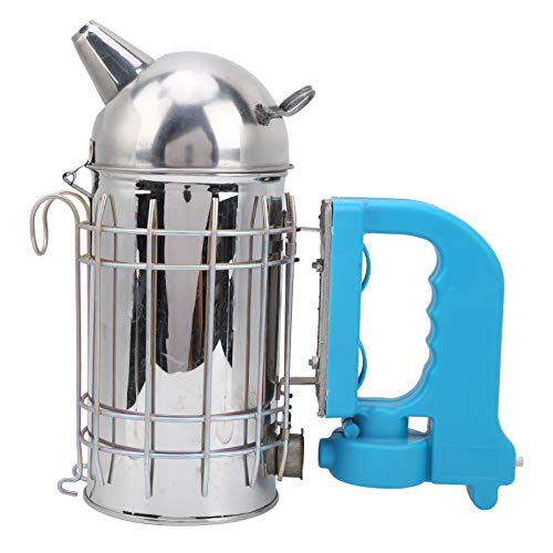 Dome Stainless Steel Bee Hive Smoker with Heat Cover Beekeeping Equipment, Electric Bee Smoke Transmitter with Bracket