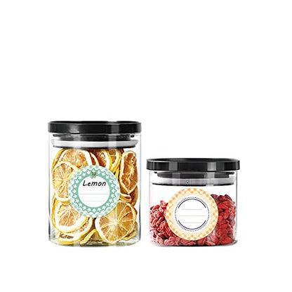 2" Canning Labels for Mason Jars, 500 PCS Kraft Gift Stickers, Homemade Jam Labels, Dissolvable Food Stickers With 4 Pattern Designs - color: Brown+multicolour