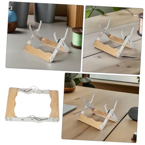Operitacx 4pcs Beekeeping Frame Grip and Beehive Frame Holder Stainless Steel Clamp with Wood Handle for Hive Management