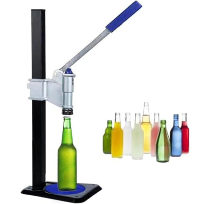 Beer Bottle Capping Machine, Manual Beer Bottle Capper with Non-Slip Base and Protective Sleeve, High-Efficiency Capping and Adjustable Capping Height, for Perfume Bottles, Plastic Cap