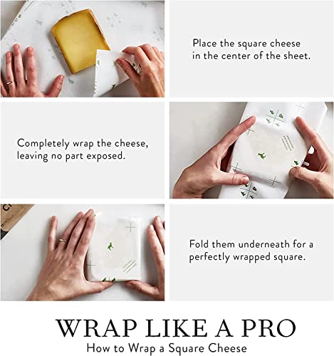 Formaticum 45-Pack Zero Cheese Storage Paper, 9 x 13 Inches | Compostable, Biodegradable, Plastic-Free, Keeps Cheese and Charcuterie Fresh