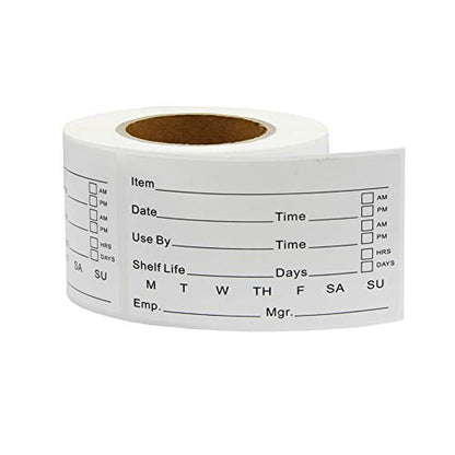 Hcode 2 x 3'' Self-Adhesive Removable Freezer Food Labels- Easy Clean Leaves No Residue- Cooler Food Storage Freezer Stickers Plastic Paper Perfect for Reusable Containers 300 Stickers (2x3 Fill in) - size: 2*3 fill in