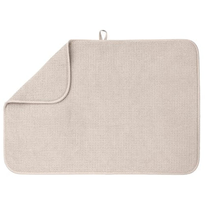 Bellemain XL Dish Mat Microfiber Dish Drying Mat, Super absorbent (Light Grey, 17" x 24") - color: Light Grey, size: 17" x 24"