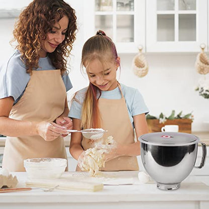 Bowl Covers for KitchenAid Stand Mixer, 2pcs, Transparent, Silicone, Button Closure, Fits 4.5/5QT Stainless Steel Bowl, Prevents Spills, Dishwasher & Microwave Safe - style: 4.5/5QT 2PCS