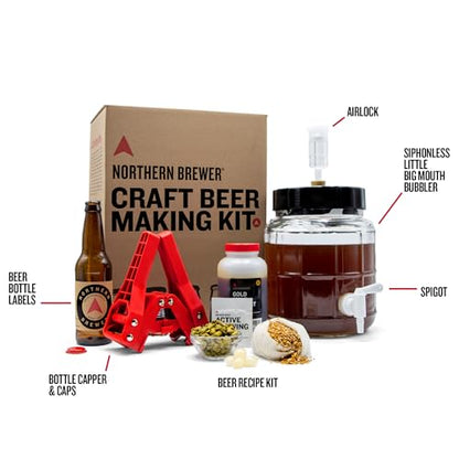 Northern Brewer - Siphonless 1 Gallon Craft Beer Making Starter Kit, Equipment and Beer Recipe Kit (Kama Citra IPA) - color: Kama Citra IPA
