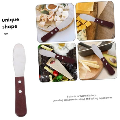 OUNONA Stainless Steel Handle Cheese Knife Multi-function Butter Spreader for Cold Butter Knife Spread Spreader for Baking