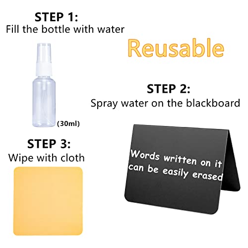 20PCS Mini Chalkboard Signs for Food, Reusable and Reserved Table Signs, Food Labels for Party Buffet, Easy to Write and Wipe Out, Catering Supplies Buffet Display, Place Cards