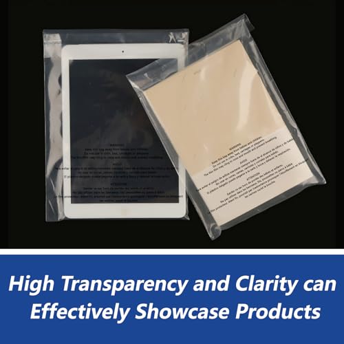 11" x 14" (1000 Count) Self Seal Clear Poly Bags with Suffocation Warning for Packaging, Shipping, Clothing, Shirts & FBA - Resealable Adhesive - color: 1000 Count