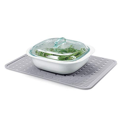 OXO Good Grips 13265200MLNYK Silicone Draining Mat Grey - size: 12" x 12"