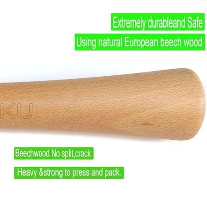 12" Sauerkraut Pounder Natural Beech Wood smasher for Fermentation Crocks and Mason Jars - Cabbage Tamper Fermenting Food Tool - size: 12 Inch