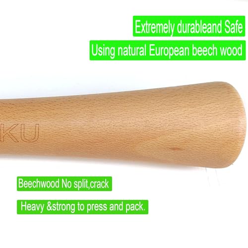 16"Heavy Cabbage Pounder Natural Beech Wood for Fermentation Crocks Sauerkraut pounder/Tamper Packing Down Fermented Foods like Kimchi - size: 16 Inch