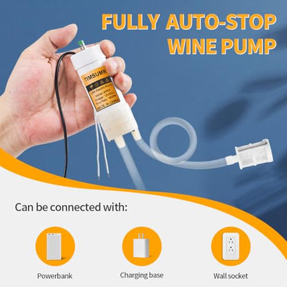 Portable USB Electric Auto-Stop Self Priming Pump with level sensor,Auto Siphon Transfer Pump Kit for Home Brew Wine,Beer,Beverages and Kombucha,Food Grade bottling 2L/min No Mess Leak - color: White Top-Switch With Auto-Stop
