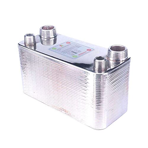 32 Plates Heat Exchanger Beer Wort Chiller Cooler 304 Stainless Steel for Home Brewing Beer 1.6Mpa