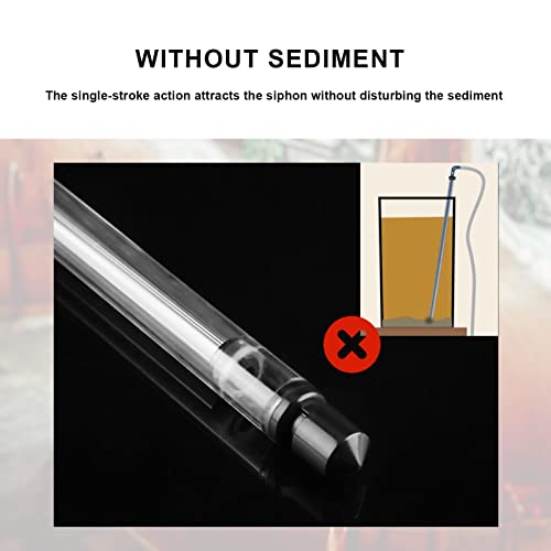 Auto Siphon for Brewing, Plastic Transparent Handhold Liquid Transfer Pump Tubing For Beer Wine Bucket Home Brewing