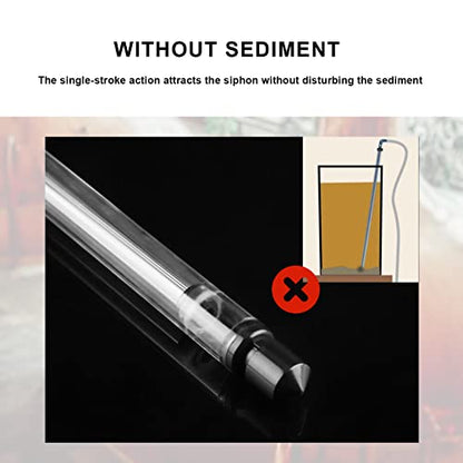 Auto Siphon for Brewing, Plastic Transparent Handhold Liquid Transfer Pump Tubing For Beer Wine Bucket Home Brewing