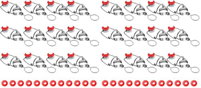 FERRODAY 24-Pack 18mm Glass Bottle Caps with Replacement Silicone Gaskets - Airtight, Leakproof, Easy Swing Top Lids - size: 12 count in 2 package