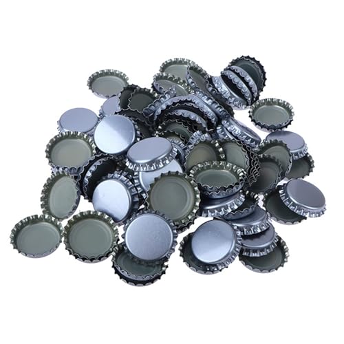 200PCS Beer Bottle Caps Tinplate Beer Bottle Caps Craft Beer Bottling Caps Oxygen Absorbing Seal Beer Bottle Caps for DIY(SV) - color: SV