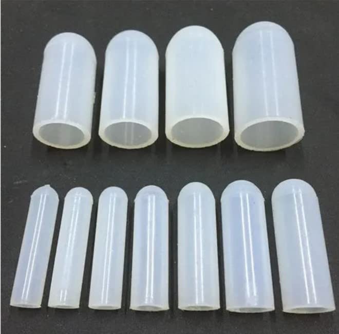 Othmro 25pcs Silicone Protective Round Rubber End Caps, 13.5x17x28mm/0.53x0.66x1.10 inches (ID x OD x H) Random Color End Cap Cover Screw Thread Protectors - size: 25pcs 13.5*17*28mm
