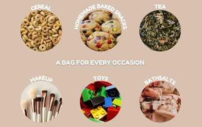 24/7 Bags- 200 Pack, Kraft Paper Stand Up Pouch Bag- 5.5" x 7.8", Resealable Zip-Lock with Front Window, Zero BPA, Easy Tear Notch, Self Stand Up, Food Grade Interior Coating - size: 5.5"x7.8"-200 Count