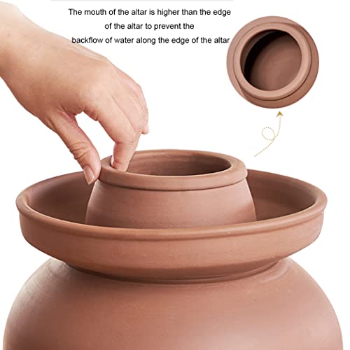 ZHOUXIAO Ceramic Fermentation Crock with Lid, Thickened Porcelain Pickle Jar, Kimchi Pot with Lid Ceramic Food Storage Sealed Containers, Foods Turnip Cabbage Fermenting 4KG