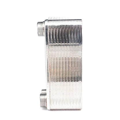 24 Plates Heat Exchanger Beer Wort Chiller Cooler 304 Stainless Steel for Home Brewing Beer 1.6Mpa