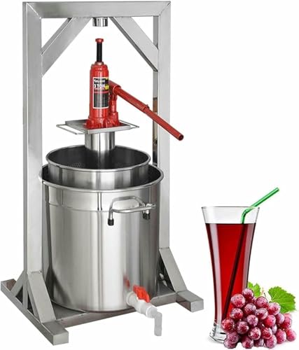 Fruit Wine Press, Fruit Juice Squeezer, 12/22/36l Manual Juice Maker, Fruit Press, Grape Crusher for Wine Making, for Honey Chilli Oil Family Restaurants~/ - size: 36L