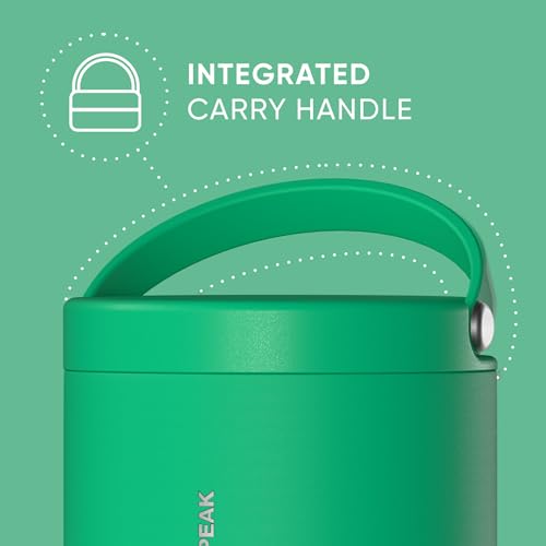 Hydrapeak 18oz Stainless Steel Vacuum Insulated Food Jar | Hot Food and Cold Food, Wide Mouth Leak-Proof Soup for Adults, 10 Hours Hot and 16 Hours Cold (Jade) - color: Jade, size: 18 Ounces