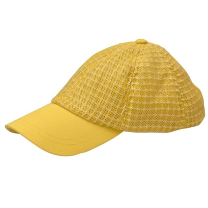 Three Layer Ventilated Beekeeping Veil in Round (3-Layer Hat, Yellow P-Cap) - color: Yellow P-CAP