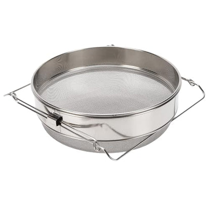Diydeg Honey Strainer, Stainless Steel Double Sieve Honey Filter with Extendable Arms, Extractor Equipment, Harvesting Ultra Fine Mesh Strainer, Beekeeping Equipment