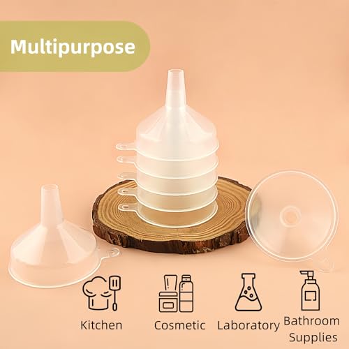 Small Funnel 4 Pack Food Grade Funnel Easily Transfer Liquids Granules Powders Funnels for Kitchen use Filling Bottles Water Bottle Funnel Lotion Essential Oils