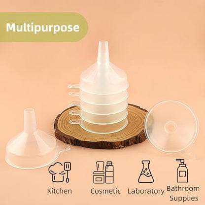 Small Funnel 4 Pack Food Grade Funnel Easily Transfer Liquids Granules Powders Funnels for Kitchen use Filling Bottles Water Bottle Funnel Lotion Essential Oils
