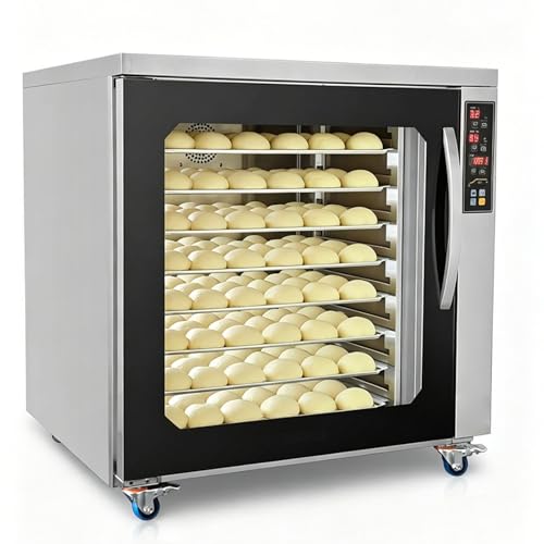 120L Electric Dough Proofing Box, 5-50°C & 60-90% RH Control, 360° Hot Air Circulation, LED Touch Panel, Stainless Steel Fermentation Machine for Bread, Pizza, Sourdough, Yogurt & Natto