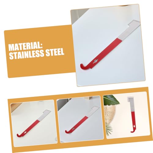 LIOOBO 3pcs Stainless Steel Beekeeping Hive Tool J Shaped Frame Lifter Scraper for Easy Hive Maintenance Essential Equipment for Beekeepers Ergonomic Grip for Effortless Use