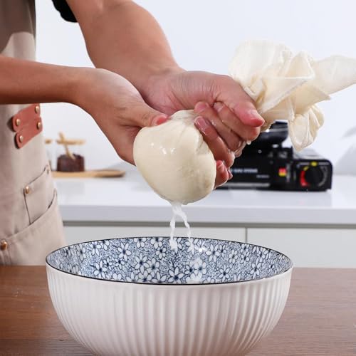 Muslin Cheesecloth, Reusable Cotton Fabric for Straining, Food Grade, White 100% Unbleached Muslin Cheesecloth – Cheese Making, Yogurt Cooking, Baking (White) (40X40, 5, PACK)