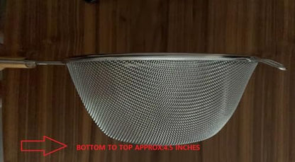 10-Inch Fine Mesh Strainer with Stainless Steel Frame & Wooden Handle | Perfect for Sifting, Draining, & Straining | Essential Kitchen Gadget